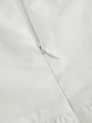 Cotton-blend Square Neck Flared Maxi Dresses