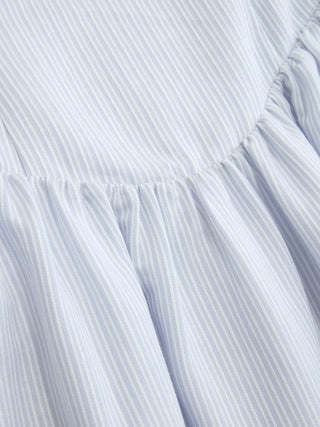 Cotton-blend Striped Halter Neck Bowknot A-line Maxi Dress