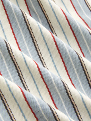 Cotton-blend Striped Halter Neck Backless Top