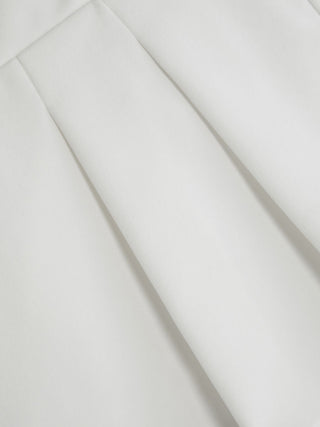 Woven Cotton High Rise Pleated Broderie Anglaise Shorts For Daily Casual Date