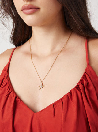 18K GOLD PLATED STAINLESS STEEL STARFISH  NECKLACE