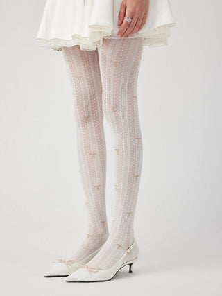 Cotton BOWKNOT LACE TIGHTS For Date Party/Clubbing Vacation