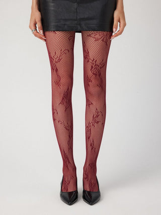FLORAL & BUTTERFLY FISHNET TIGHTS For Party/Clubbing