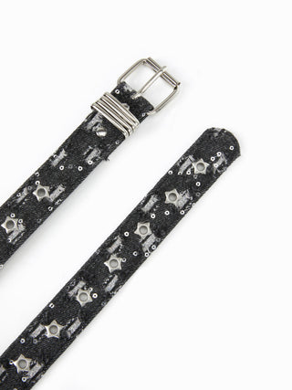 STAR EYELET BUCKLE BELT