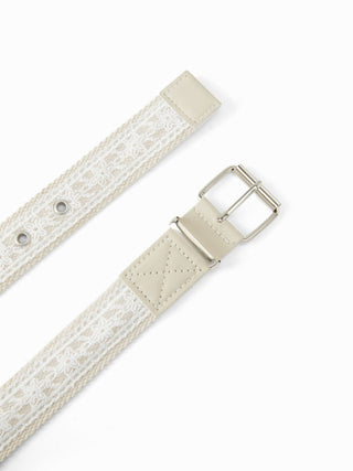 Cotton & Linen FLOWER LACE BUCKLE BELT For Daily Casual Picnic