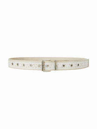 Cotton & Linen FLOWER LACE BUCKLE BELT For Daily Casual Picnic