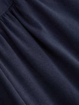 Cotton-blend Mid Rise Scoop Neck Twist Knotted Ruched Wide Leg Jumpsuit