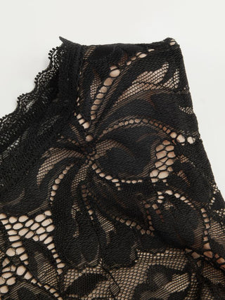 Lace Sheer Boat Neck Top