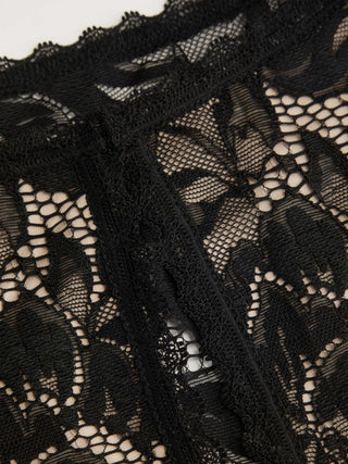 Lace Sheer Boat Neck Top