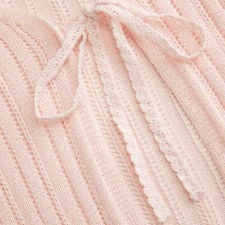 Knit Textured V-neck Bell Sleeve Cardigan