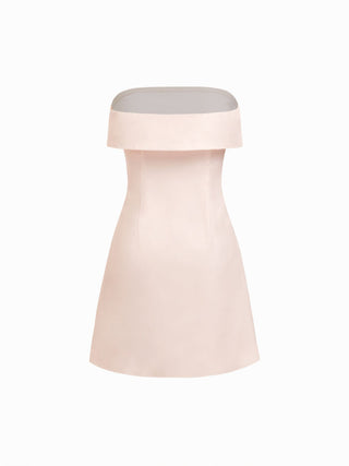 Satin Satin Floral Strapless A-line Mini Dress For Daily Casual Vacation