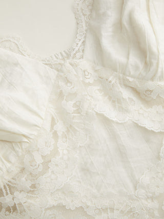 Lace Trim V-Neck Slim Cami Blouse