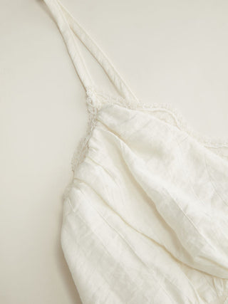 Lace Trim V-Neck Slim Cami Blouse