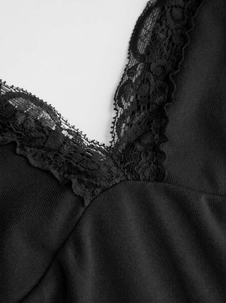 V-Neck Lace Trim Cami Top
