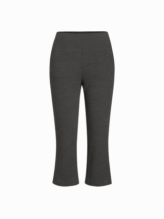 Textured Boat Neck Knotted Ruched Top & Mid Rise Capri Pants Set