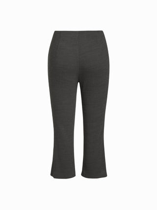 Textured Boat Neck Knotted Ruched Top & Mid Rise Capri Pants Set