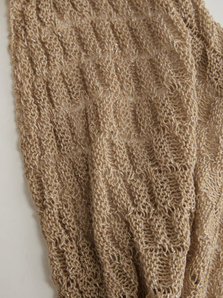 Knit Metallic Textured Cowl Neck Halter Halter Tank Top