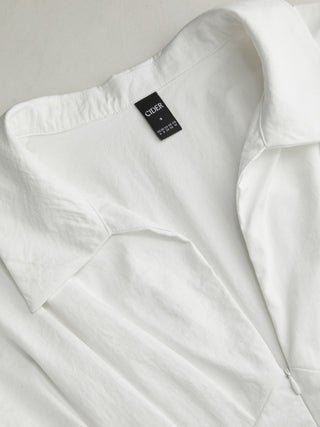 Short Sleeve Draped Pocket Flared Maxi Dress