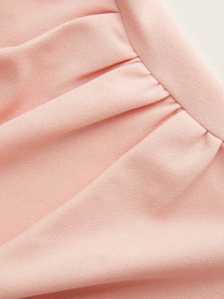 Round Neckline Ruched Maxi Dress