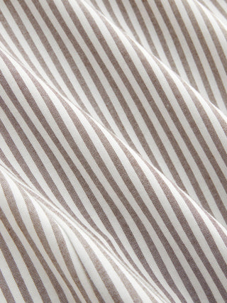 Mandarin Collar Stripe Short Dress