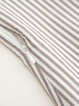 Mandarin Collar Stripe Short Dress