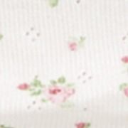 Cotton Pointelle Ditsy Floral Ruched Bowknot Crop Bandeau Top