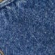 Washed Denim Low Rise Metal Detail Wide Leg Capri Jeans