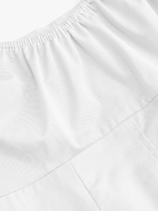Cotton Scoop Neckline A-line Midi Dress