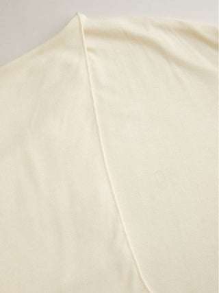 Boat Neck Asymmetrical Draped Short Sleeve Tee