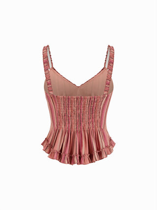 Ruffle Striped Cami Top