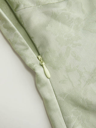 Silk Jacquard Sweetheart Neck Lace Trim Cami Blouse