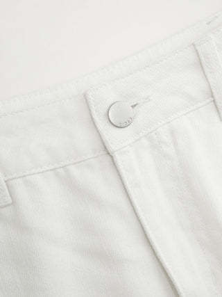 Denim Low Rise Washed Metal Detail A-line Mini Skort