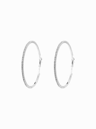 RHINESTONE HOOP EARRINGS