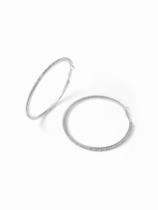 RHINESTONE HOOP EARRINGS