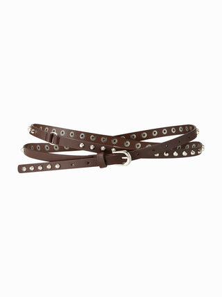 STUDDED LAYERED BUCKLE BELT For Music Festival/Live House Vacation