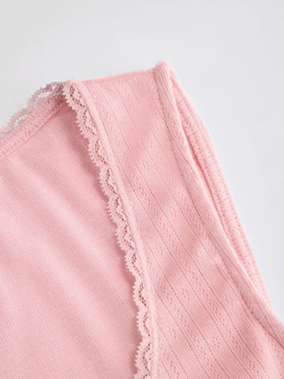 Scoop Neck Lace Trim Bowknot Tank Top