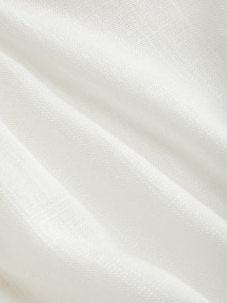 Linen-blend Halter Neckline Fruit Embroidery Scalloped Hem Oversized A-line Mini Dress