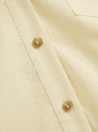 Cotton-blend Short Sleeve Oversized Shirt