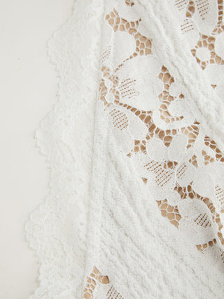 Lace Stand Collar Scarf Neck Split Backless Maxi Dress