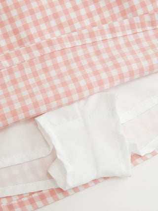 Valentine Woven U-neckline Gingham Bowknot Crop Tank Top & Low Rise Mini Skirt Set For Date