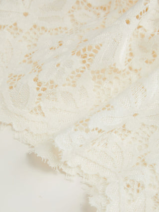 Lace V-neck Cloak Sleeve Drawstring Crop Top