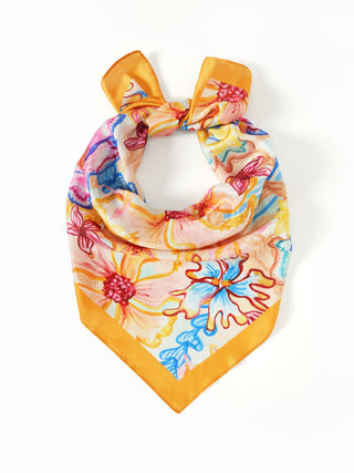FLOWER SQUARE HEADSCARF