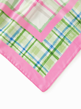 PLAID SQUARE HEADSCARF