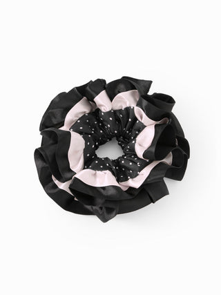 DOUBLE LAYERED POLKA DOT SCRUNCHIE For Date Party/Clubbing Picnic