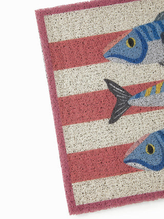 FISH STRIPED DOOR MAT