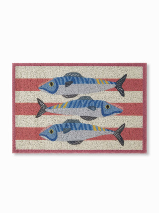 FISH STRIPED DOOR MAT
