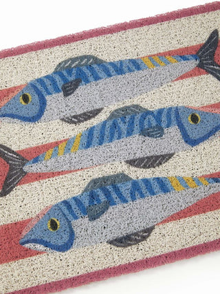 FISH STRIPED DOOR MAT