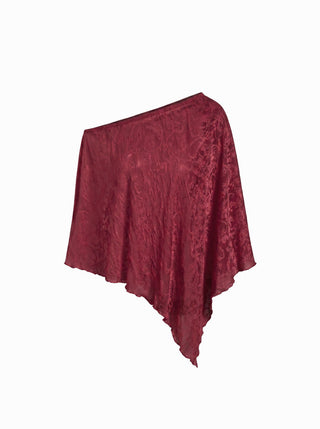 Chiffon Asymmetrical Hem Poncho Top
