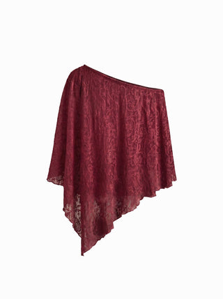 Chiffon Asymmetrical Hem Poncho Top