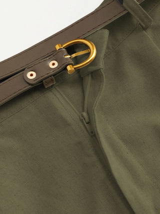 Belted High Waist Trouser Short